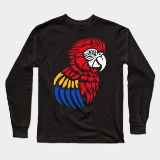 Red Macaw Parrot Long Sleeve T-Shirt